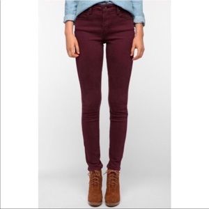 Joe’s Jeans Skinny Maroon Burgundy Jeans Size 27